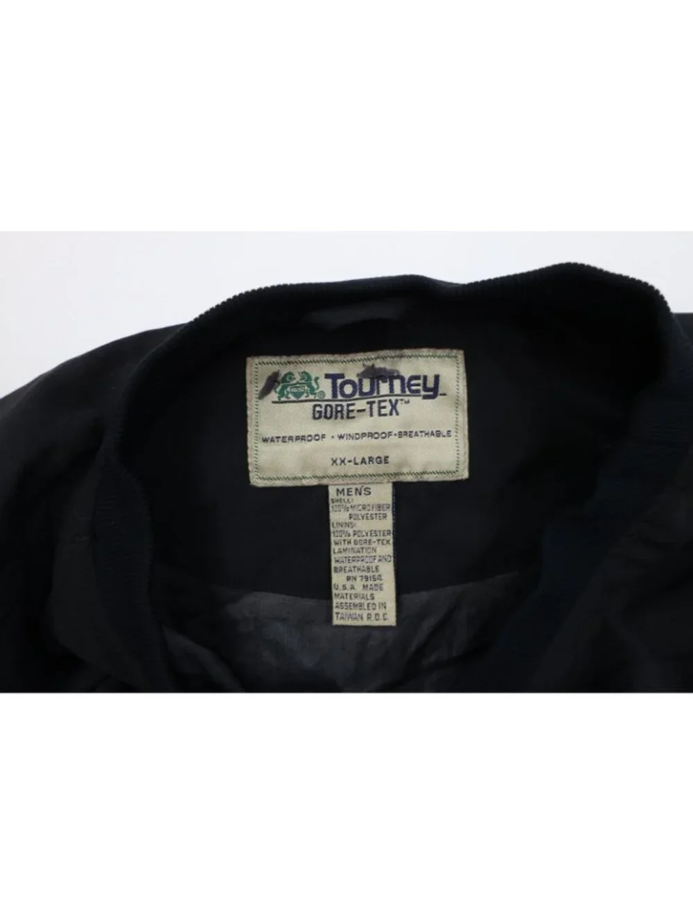Vtg 90s Mens 2XL XXL 2 Piece Goretex Waterproof Golfing Rain Suit Jacket Black